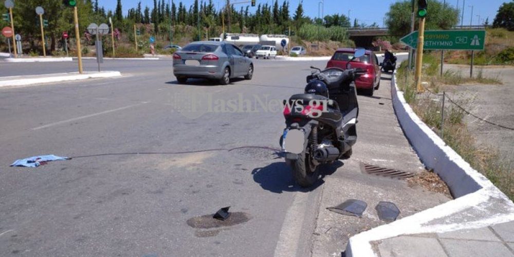 Χανιά: Οδηγός scooter τραυματίστηκε σοβαρά μετά από σύγκρουση με ΙΧ (φωτο)
