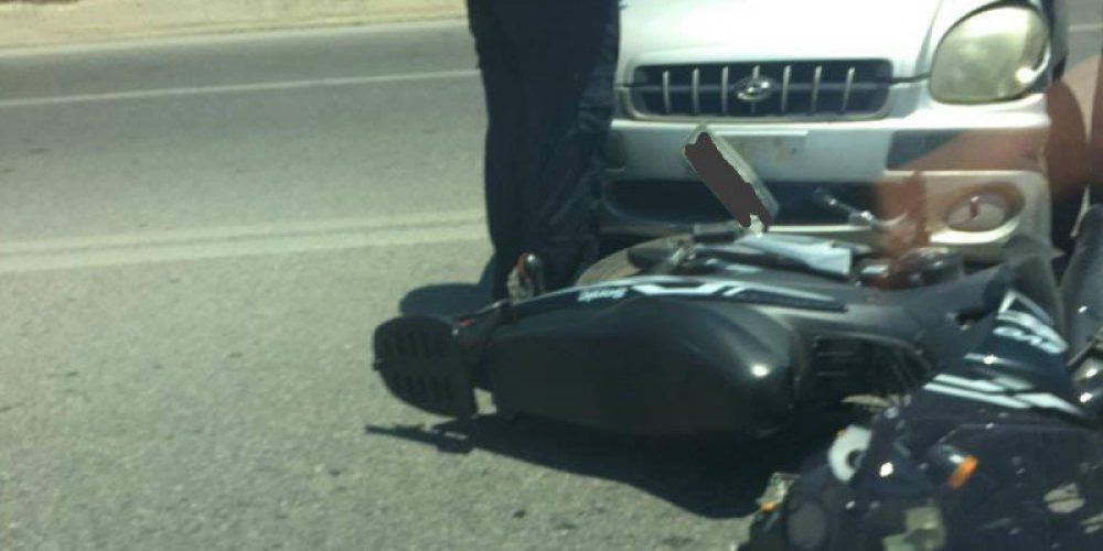 Τροχαίο με τραυματισμό στην εθνική οδό Χανίων – Κισσάμου (φωτο)