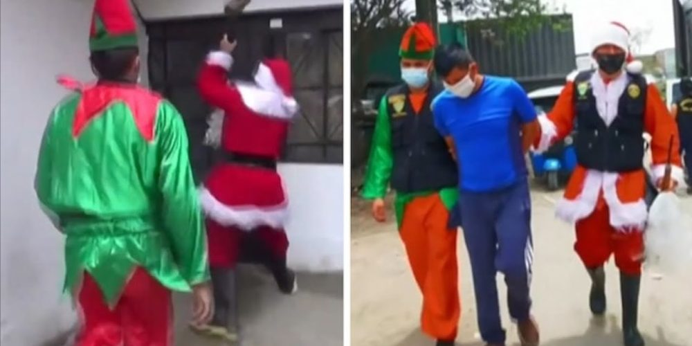 Αστυνομικοί ντυμένοι «Άγιος Βασίλης και ξωτικά» συνέλαβαν εμπόρους ναρκωτικών (video)