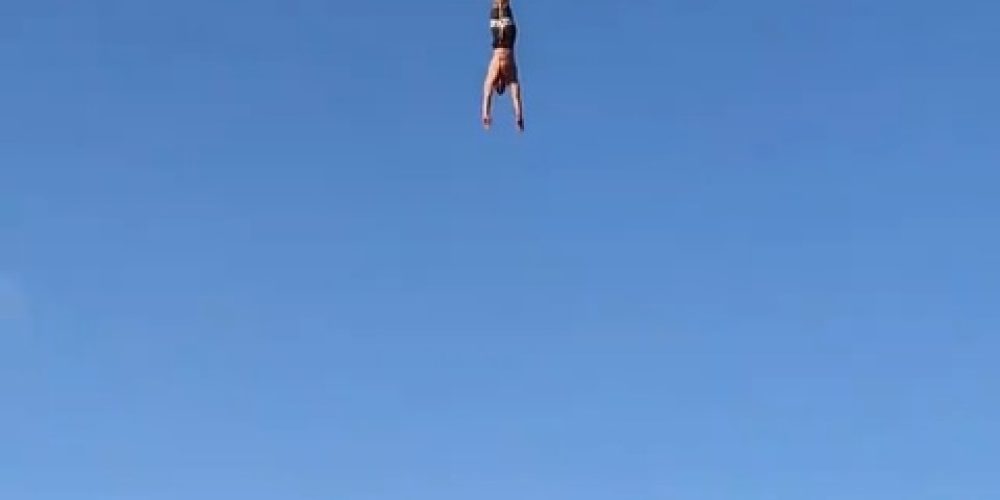 Ο Κωνσταντίνος Βασάλος κάνει bungee jumping στη Χερσόνησο (video)