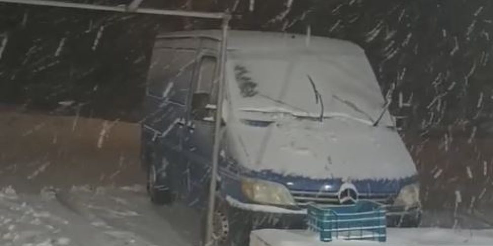 Χανιά: Χιονίζει και πάλι στον Ομαλό (video)