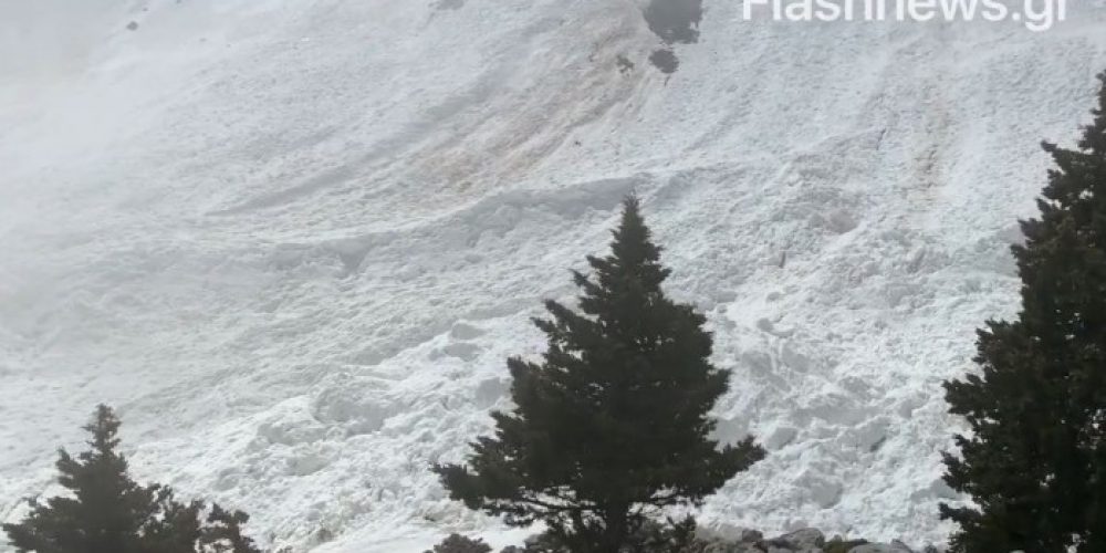 Χανιά: Χιονοστιβάδα σάρωσε και καταπλάκωσε τα πάντα στα ορεινά των Κεραμιών