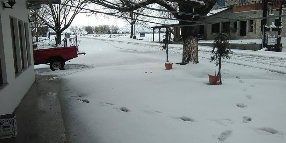 Χανιά: Χιόνια στο οροπέδιο του Ομαλό λίγο πριν το Πάσχα… (φωτο)