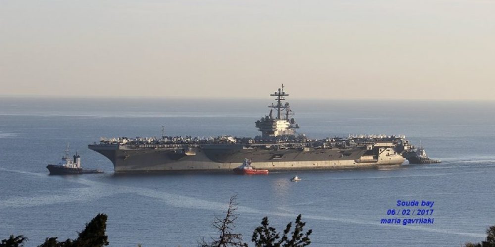 Κατέπλευσε στο λιμάνι της Σούδας το USS George Bush (φωτο + video)