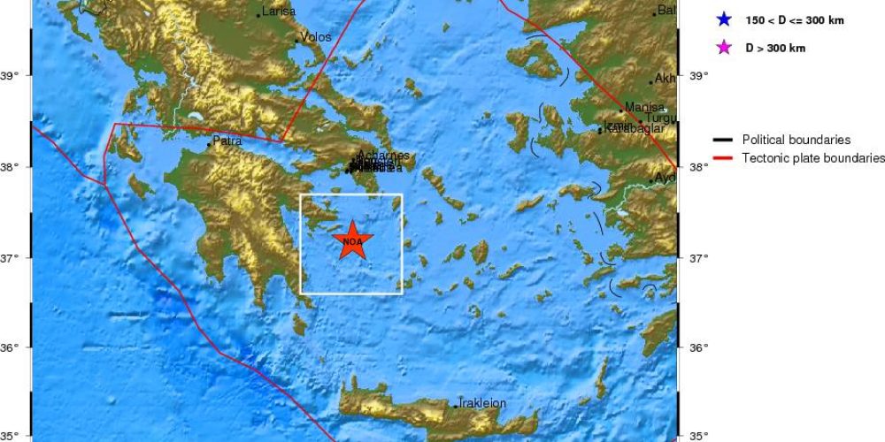 Ισχυρός σεισμός μεγέθους 5,7 Ρίχτερ νοτιοανατολικά της Ύδρας – Έγινε ιδιαίτερα αισθητός στα Χανιά
