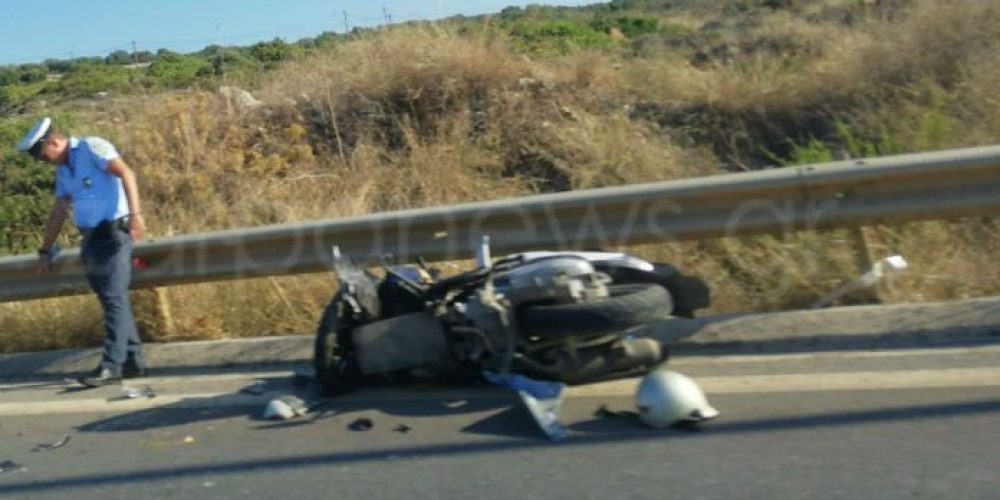 Κρήτη: Δίνει μάχη για την ζωή του ο 47χρονος μοτοσικλετιστής, μετά το τροχαίο στην Εθνική Οδό (Photos)