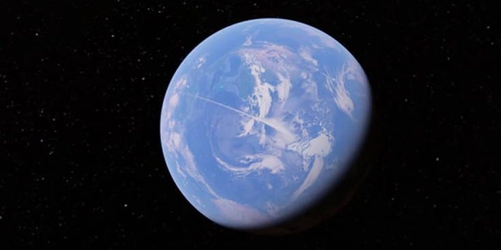 Το Google Earth είδε μια παράξενη λευκή γραμμή 21.000 χιλιομέτρων πάνω από την γη
