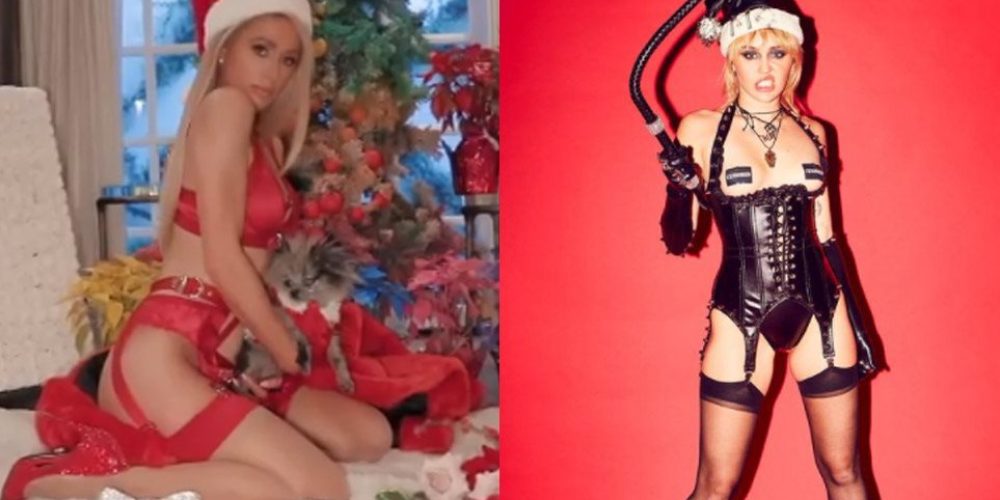 Paris Hilton και Miley Cyrus εύχονται «χρόνια πολλά» φορώντας σέξι γιορτινά εσώρουχα