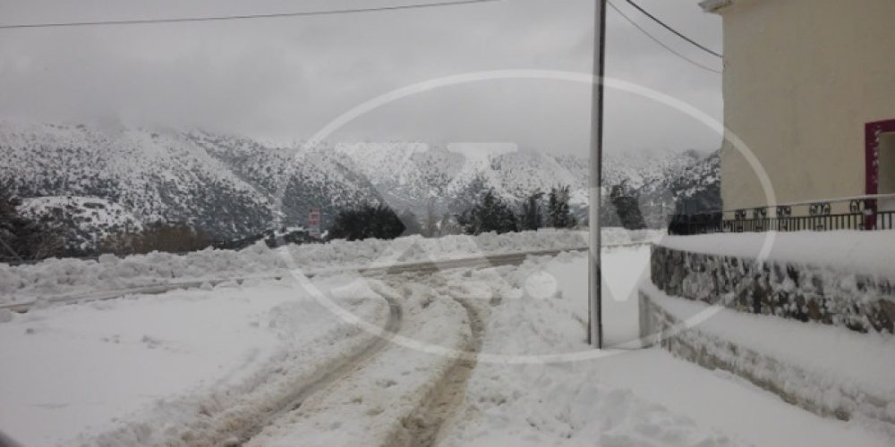 Κλειστοί δρόμοι σε περιοχές των Χανίων λόγο χιονοπτώσεων