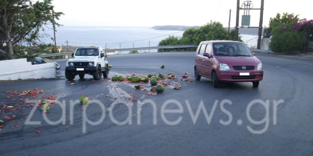 Χανιά: Εφκερέσανε οι καρπούζες στο δρόμο (φωτο)