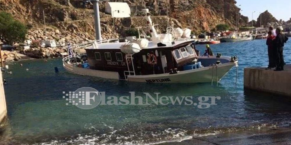 Χανιά: Ακυβέρνητο έμεινε πλοίο που έκανε δρομολόγιο Λουτρό – Χώρα Σφακίων (φωτο)