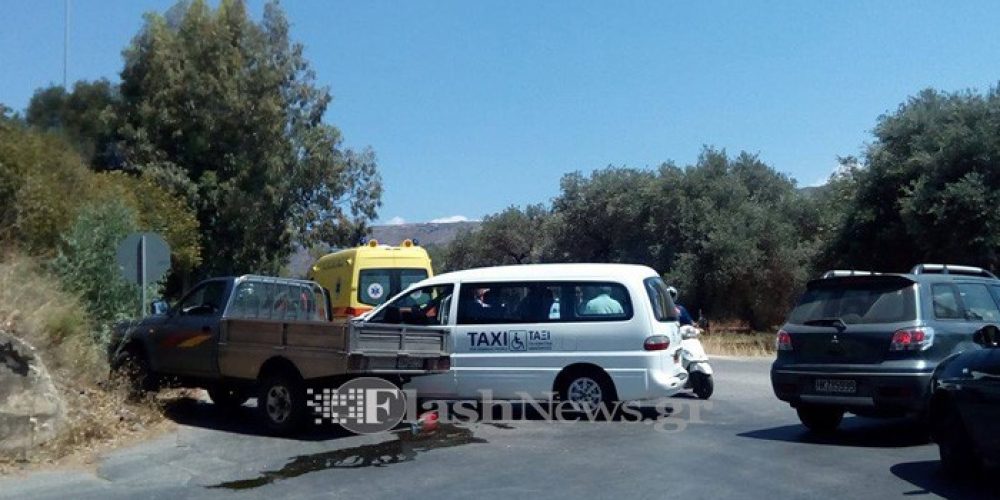 Τροχαίο ατύχημα με το ταξί ΑΜΕΑ στα Χανιά