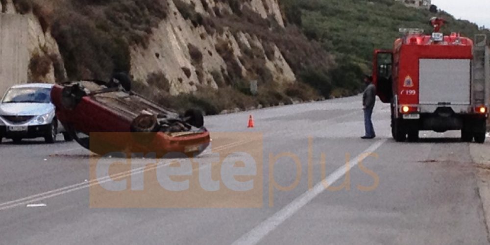 Κρήτη: Δύο τροχαία με ανατροπές οχημάτων νωρίς το πρωί (photo)