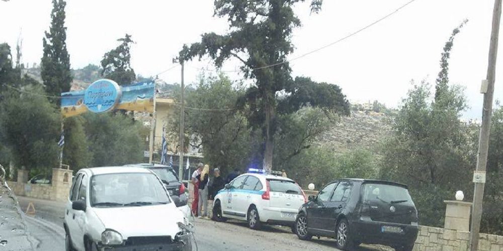 Τροχαίο ατύχημα στον δρόμο του Βλητέ στα Χανιά (φωτο)