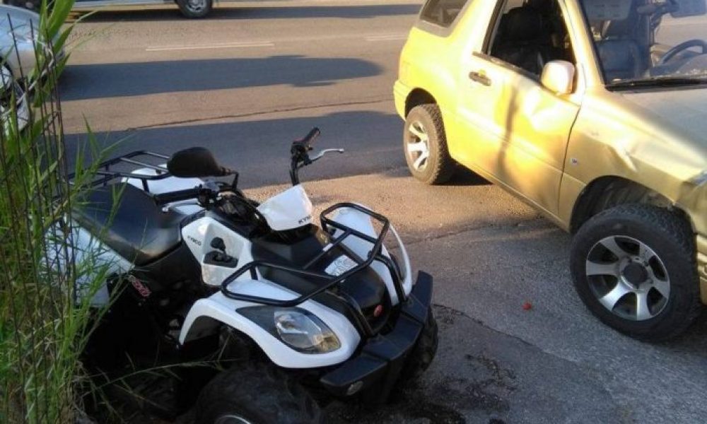 Χανιά: Τροχαίο με τραυματισμό ανάμεσα σε «γουρούνα» και αυτοκίνητο στο Μακρύ Τοίχο (Photos)