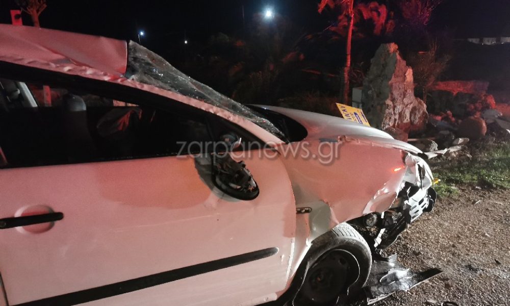 Χανιά: «Ντελάπαρε» αυτοκίνητο στο Ακρωτήρι - Εγκλωβίστηκε η οδηγός