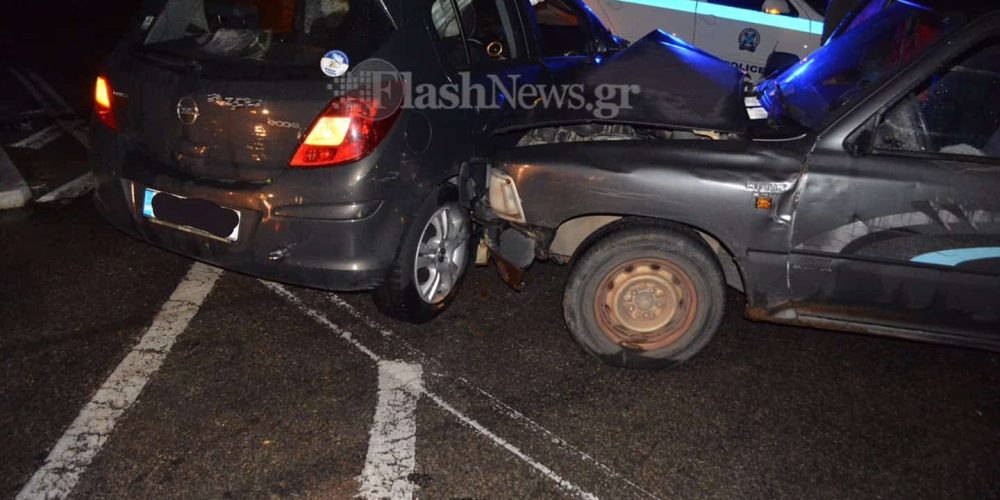 Τροχαίο ατύχημα στην εθνική οδό στο Καλάμι Χανίων (φωτο)