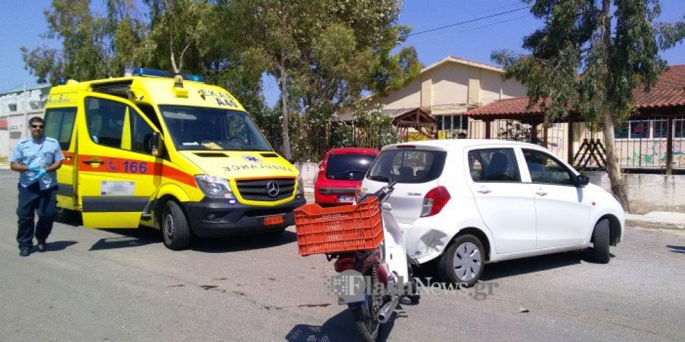 Xανιά: Τροχαίο ατύχημα με τραυματισμό οδηγού δικύκλου στην Σούδα (φωτο)