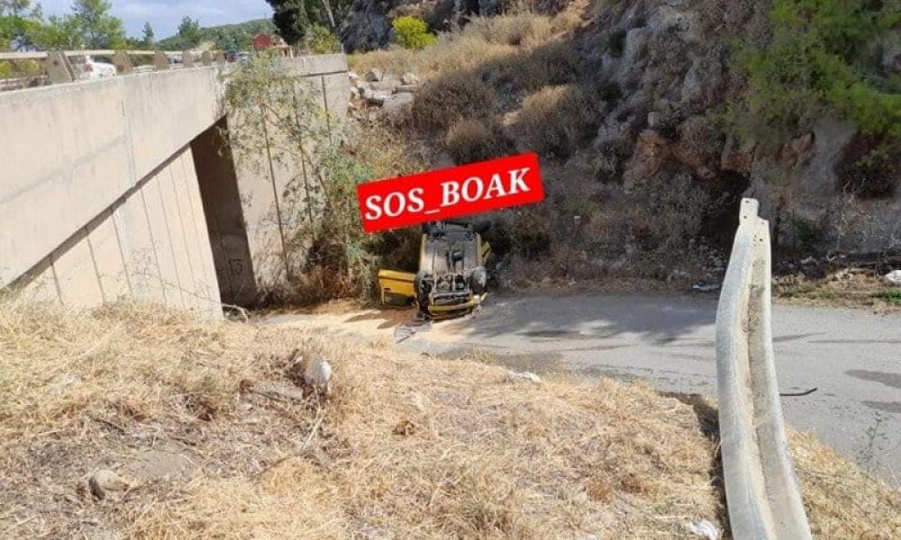 Νέο θανατηφόρο τροχαίο στην Κρήτη - Ι.Χ έπεσε από γέφυρα 5 μέτρων (φωτο)