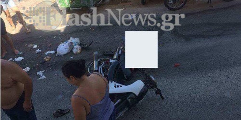 Χανιά: Τροχαίο με οδηγό ντελίβερι – Συγκρούστηκε με αυτοκίνητο (φωτό)