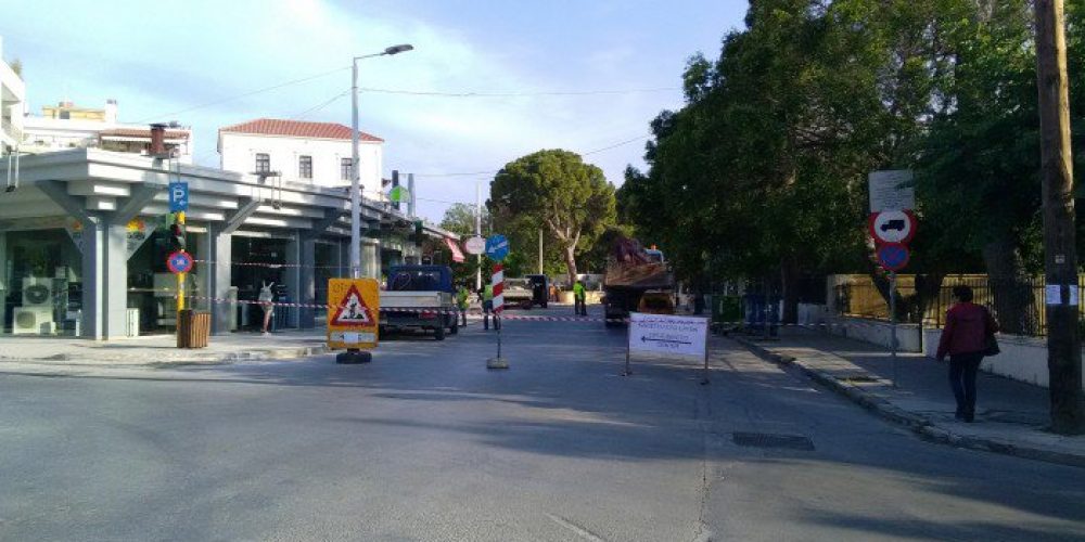 Έκλεισε η οδός Τζανακάκη στο κέντρο της πόλης των Χανίων
