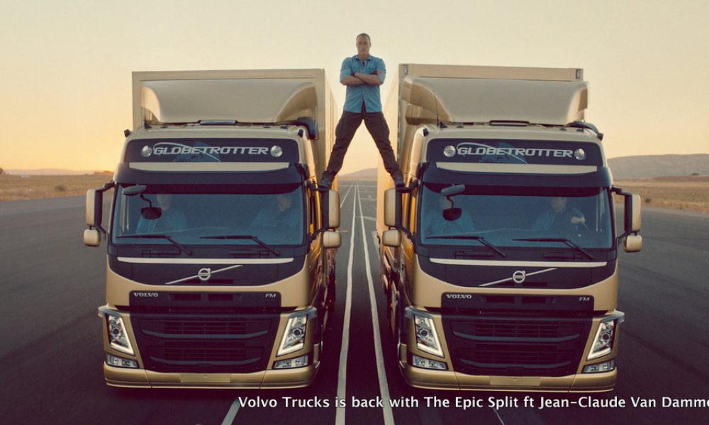 Ακροβατικό - παγκόσμια πρωτιά από τον Van Damme με φορτηγά Volvo