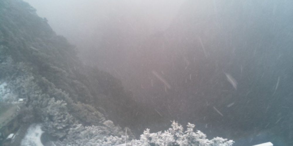 Χιονίζει στον Ομαλό και το Ξυλόσκαλο (φωτο)