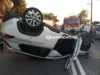 Χανιά: Πανικός στην παραλία του Καλαθά – Τούμπαρε αυτοκίνητο (φωτο)